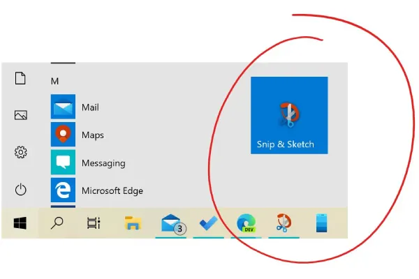 Snip & Sketch on windows Download